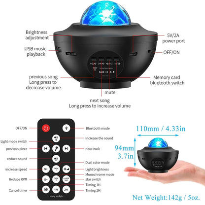 Mini LED Galaxy Projector — Transform Your Room Into a Starry Galaxy